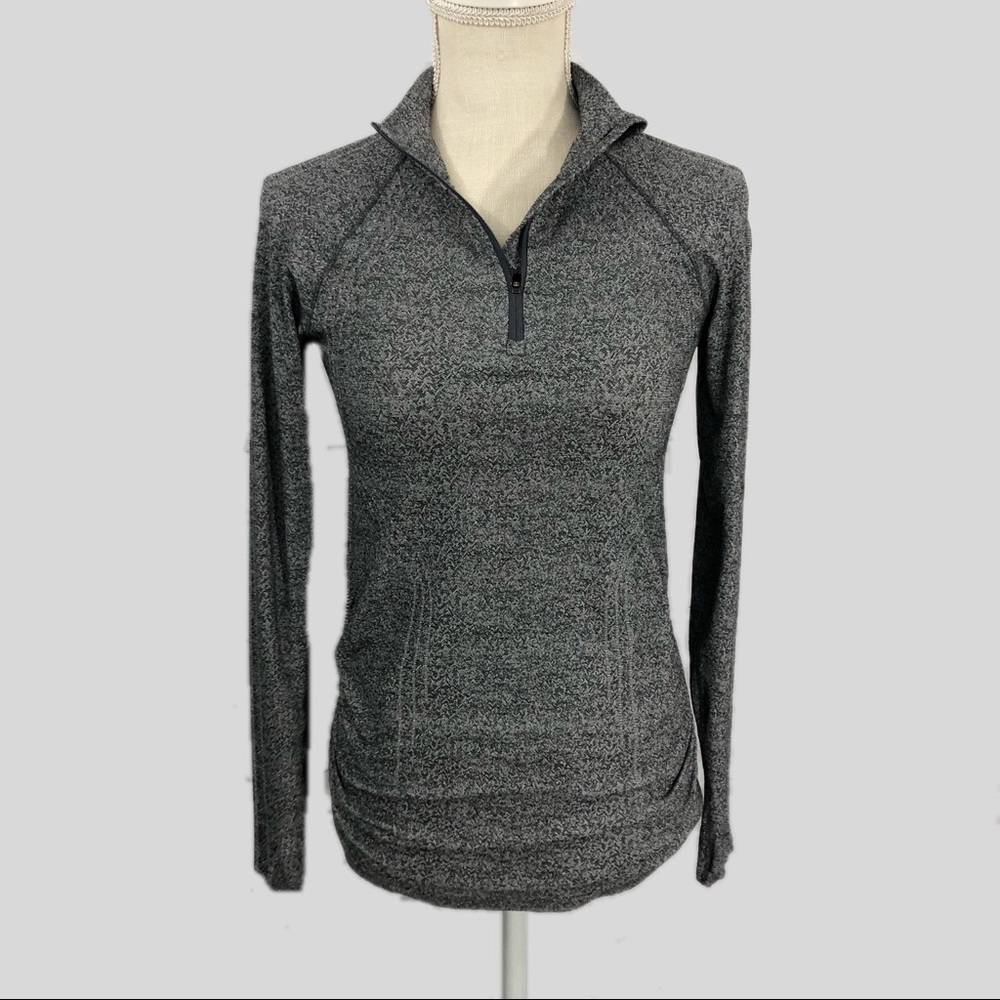 Athleta Gray Zip Front Pullover